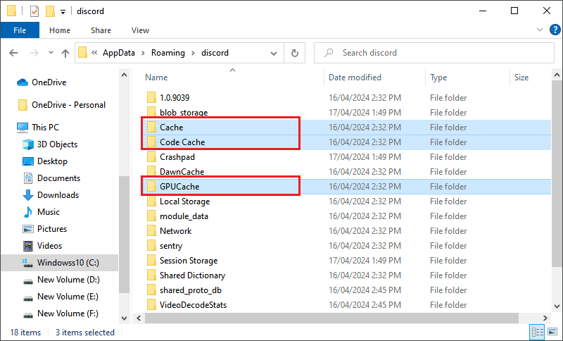 clear discord cache files on windows
