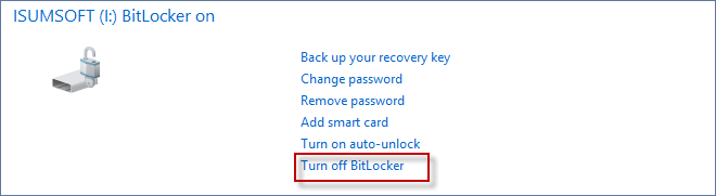 turn off BitLocker