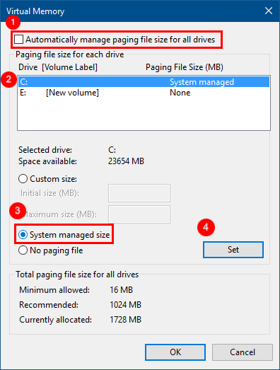 Rennen Wanten Betrokken How to Set Appropriate Virtual Memory Pagefile Size in Windows 10/7