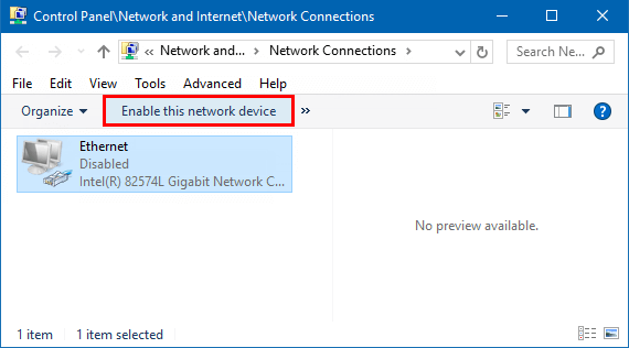 Enable network connect