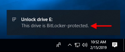 unlock drive message