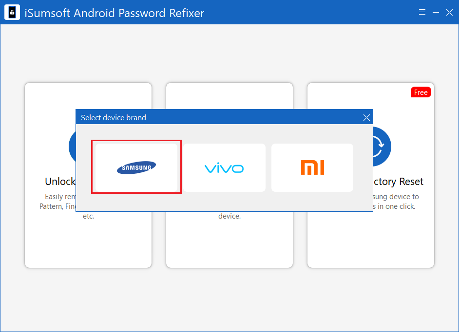 select samsung brand