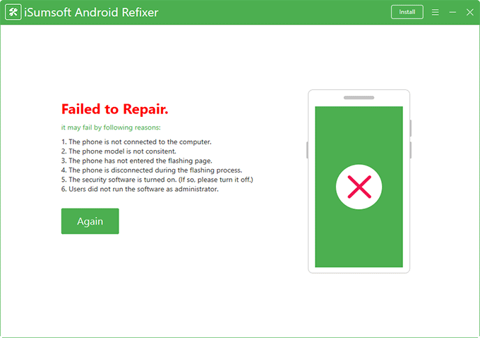 fail to repair
