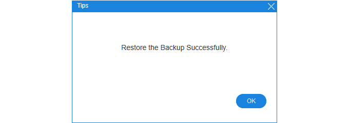 restore completed