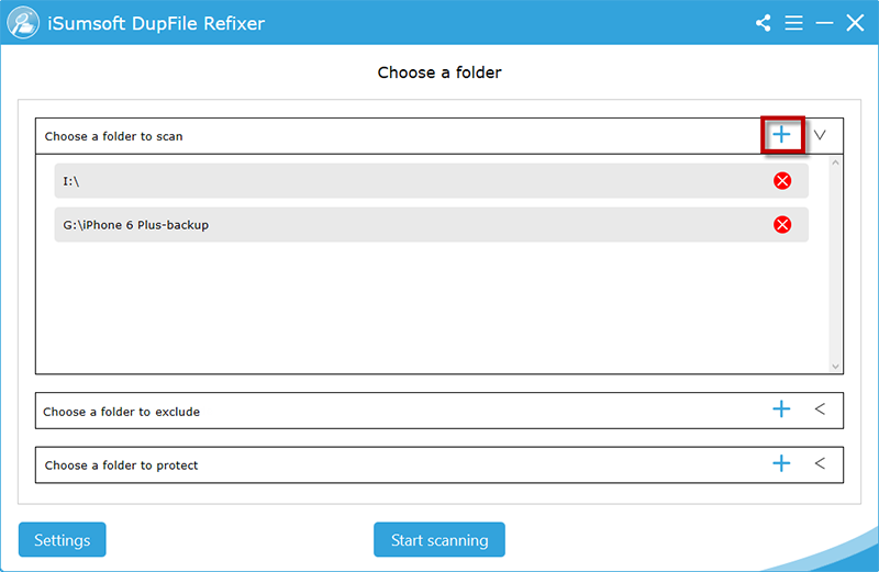 scan specific folder or drive