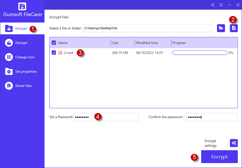 Encrypt a file