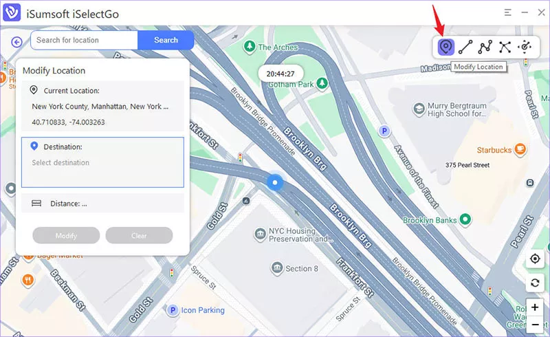 choose Modify Location