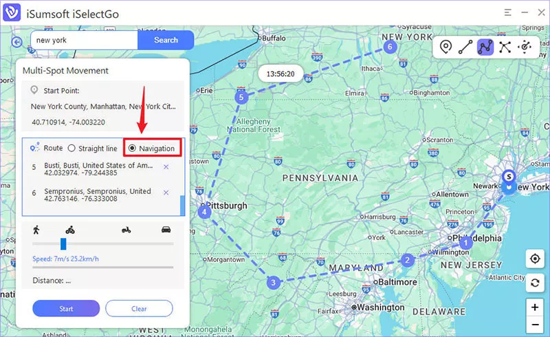 choose movement type