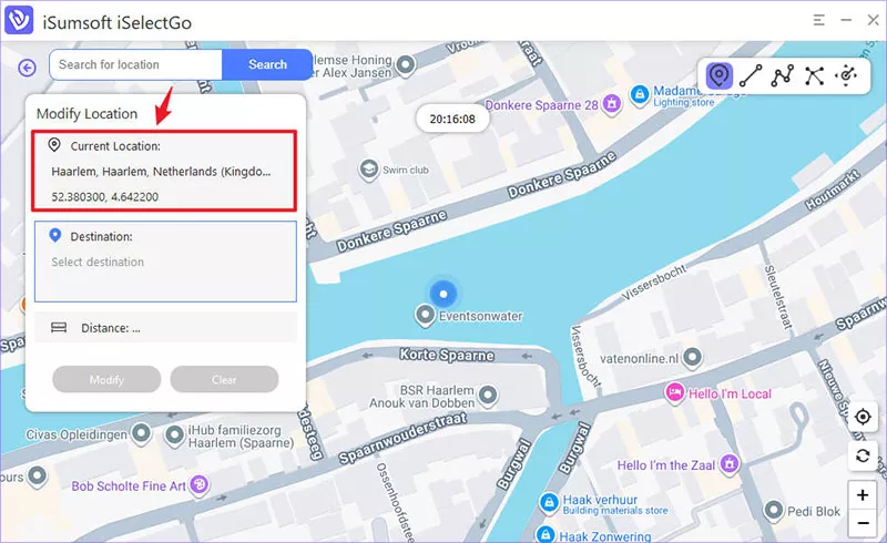 your current location