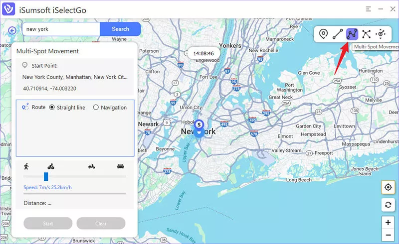 select Multiple-Spot Movement