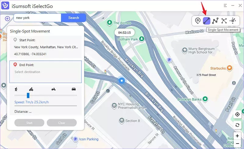 select Single-Spot Movement