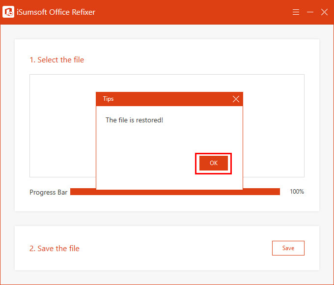 file is restored