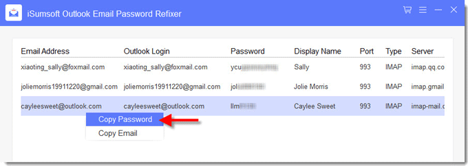 copy password