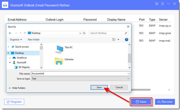 save passwords