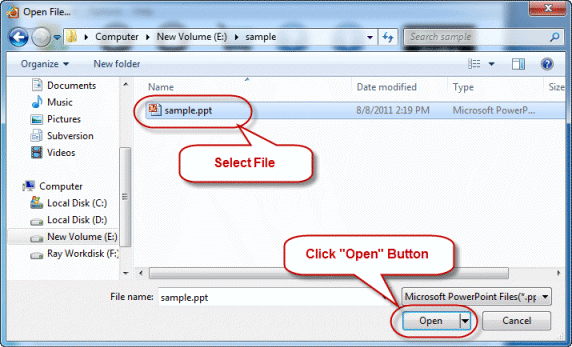 Select file