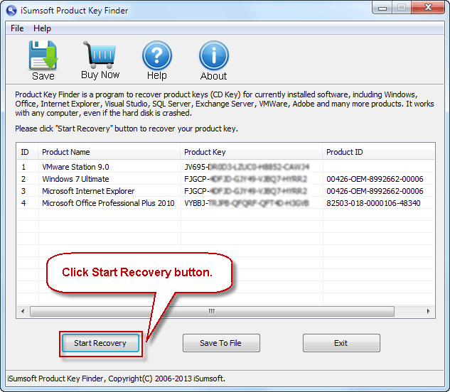 Registration code (key