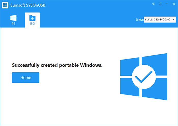 successfully created portable Windows