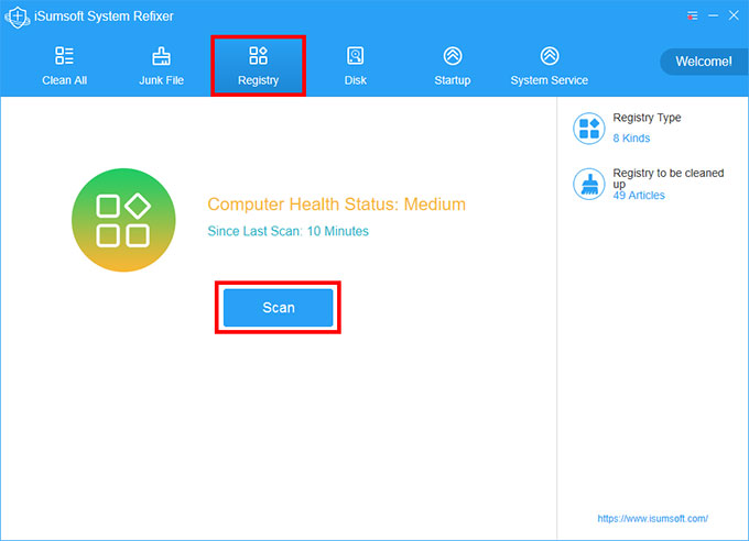 scan registry