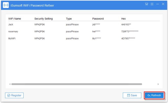 find all wifi passwords