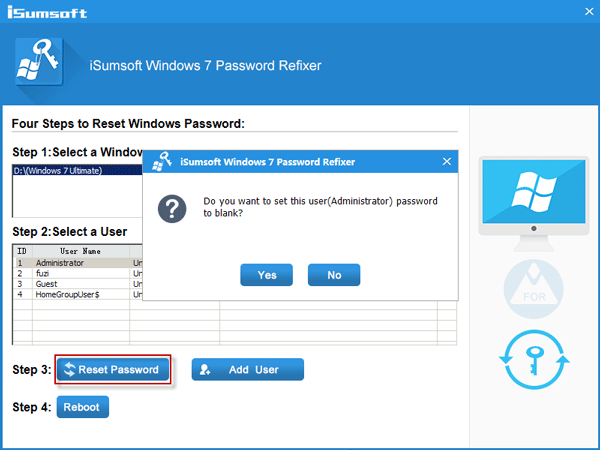 reset windows password