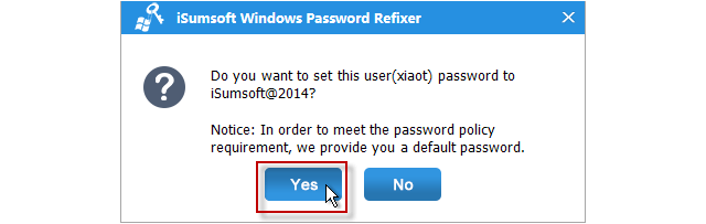 set to new password