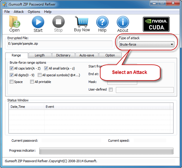 select password recovery attack