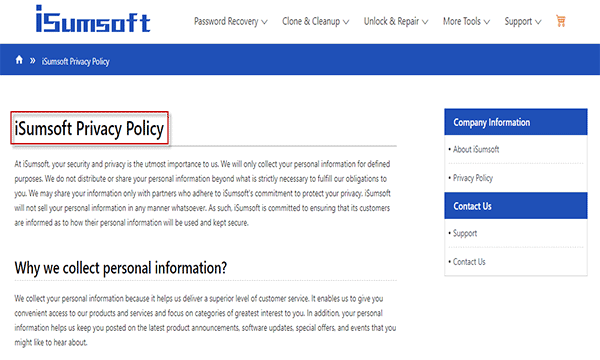 privacy policy