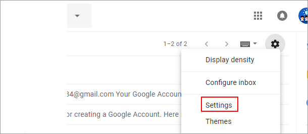 Gmail inbox settings