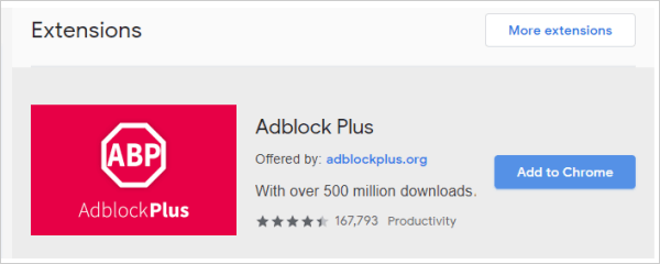 Add Adblock Plus to Chrome