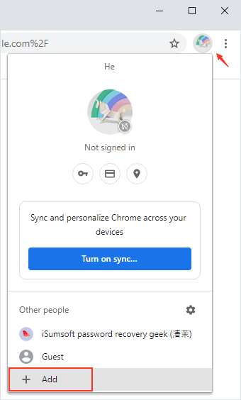 Create a new Chrome profile