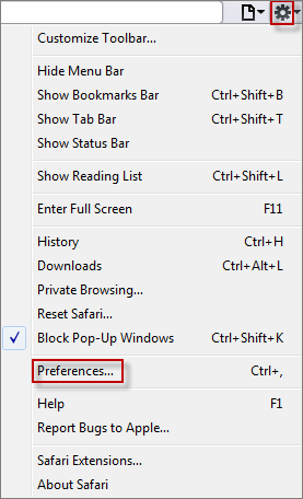 select preferences