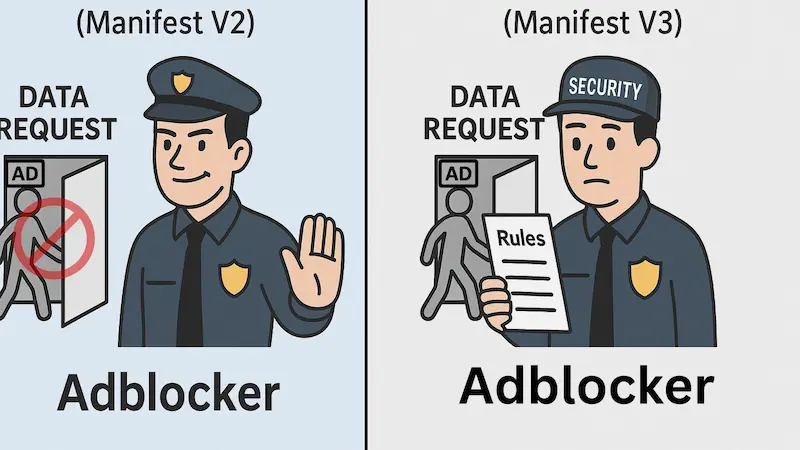 The impact of Manifest V2 and Manifest V3 on how ad blockers work