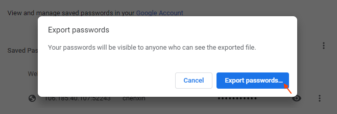 google chrome saved passwords export google chrome saved passwords export