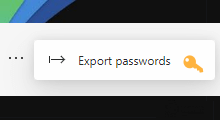 Export Edge password