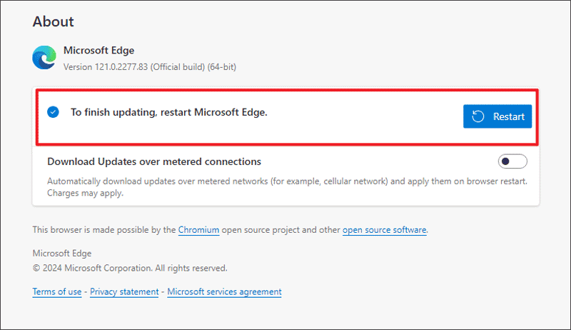 update microsoft edge