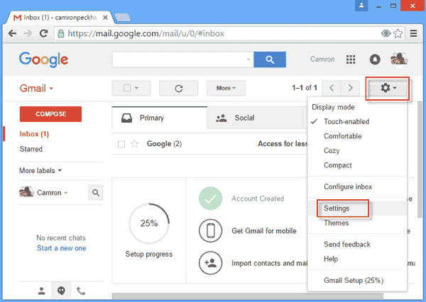 can you set up gmail in outlook 2016