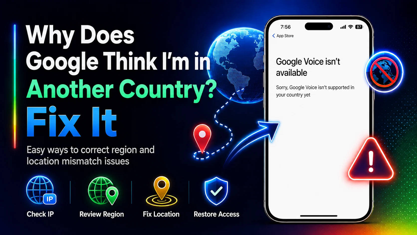 why Google thinks you are in another country