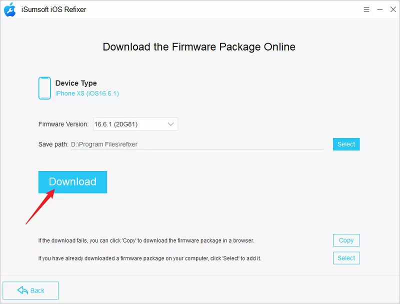 Click Download