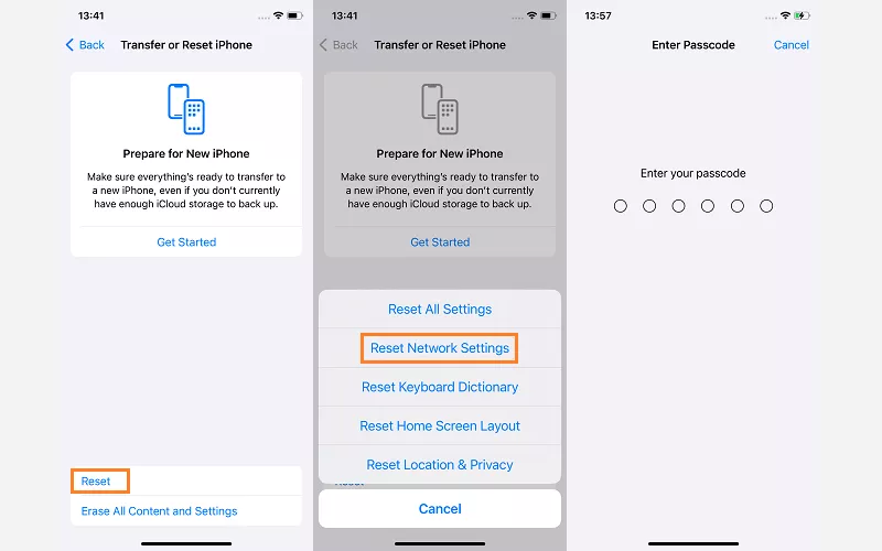 Reset Network Settings