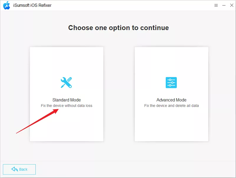 Select Standard Mode