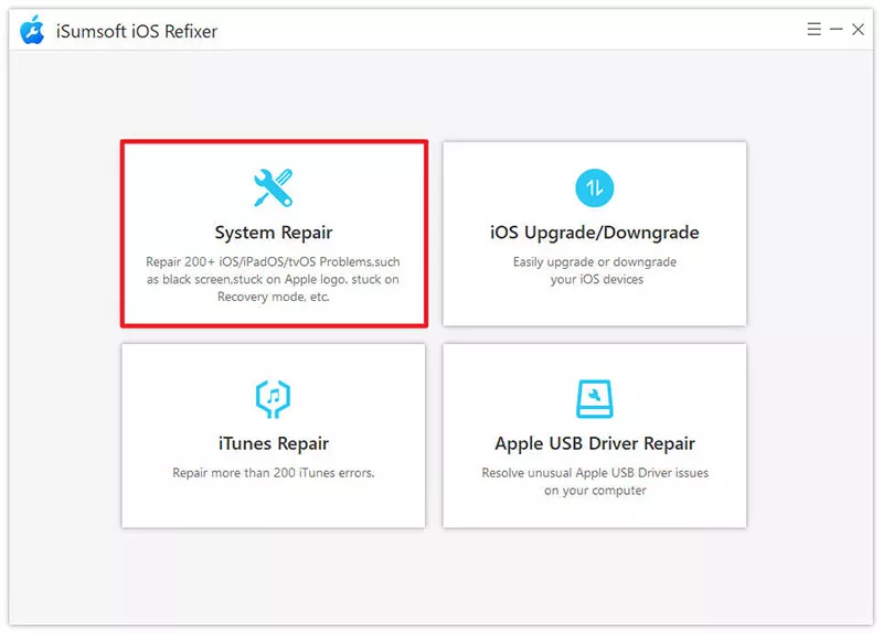choose System Repair