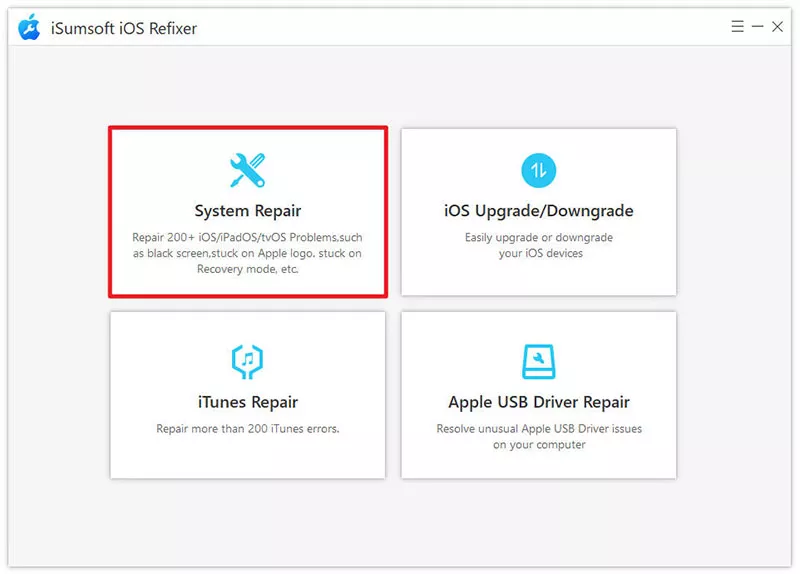 choose System Repair