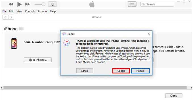 click Update