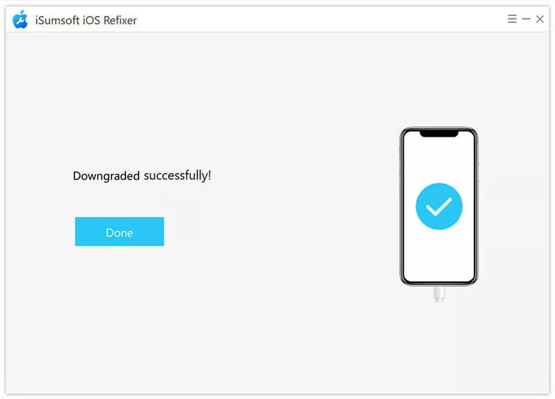 downgraded successfully
