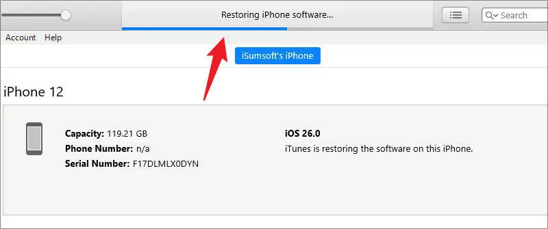restoring iPhone software