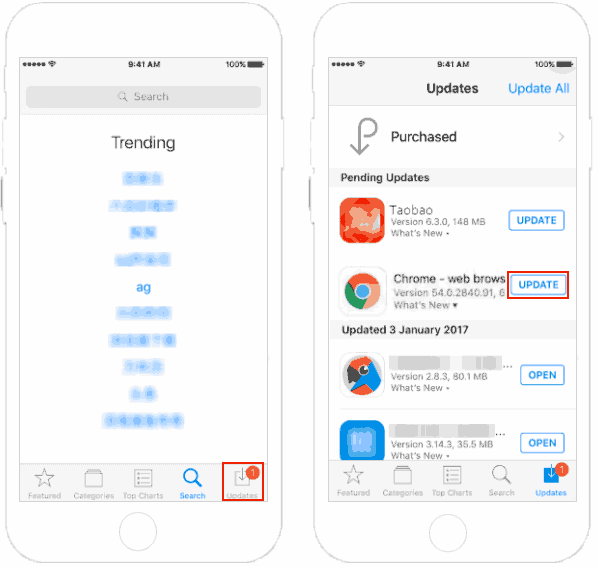 Update app in App Store