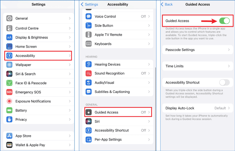 enable guided access