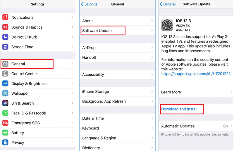 run software update