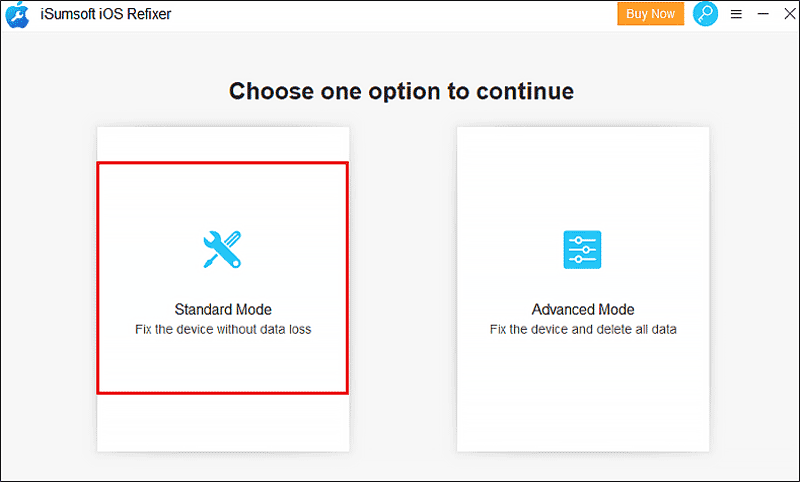 select standard mode