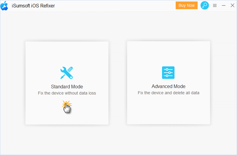 fix iPhone without data loss in Standard Mode